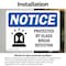 Signmission Protected By Glass Break Detector Sign With Symbol, 10 in W x Rectangle, Vinyl Decal OS-2PACK-NS-D-710-L-17902 - alternate 3